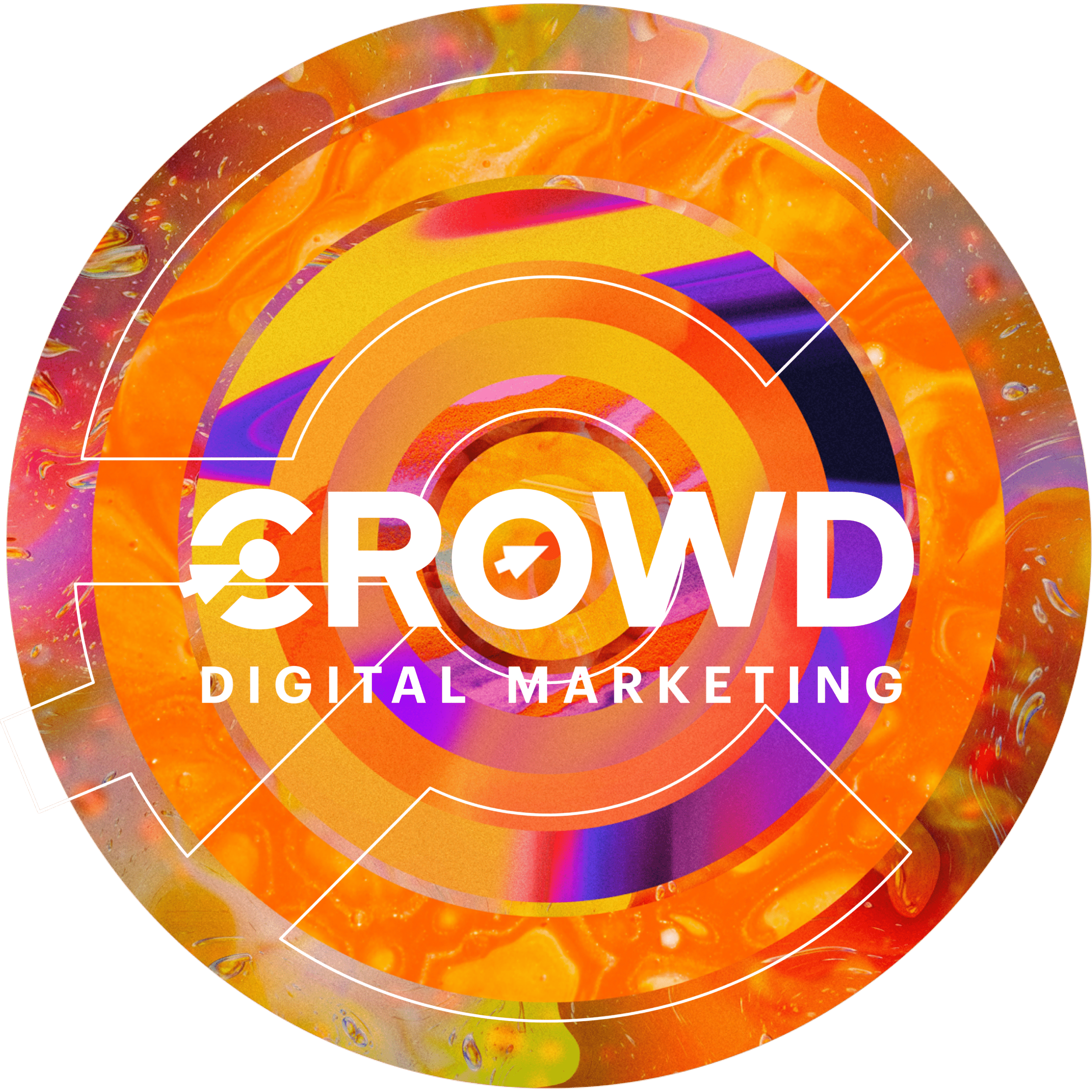 crowd branded sticker